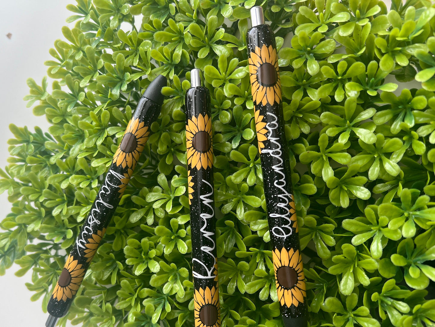 CUSTOM BLACK SUNFLOWER PEN